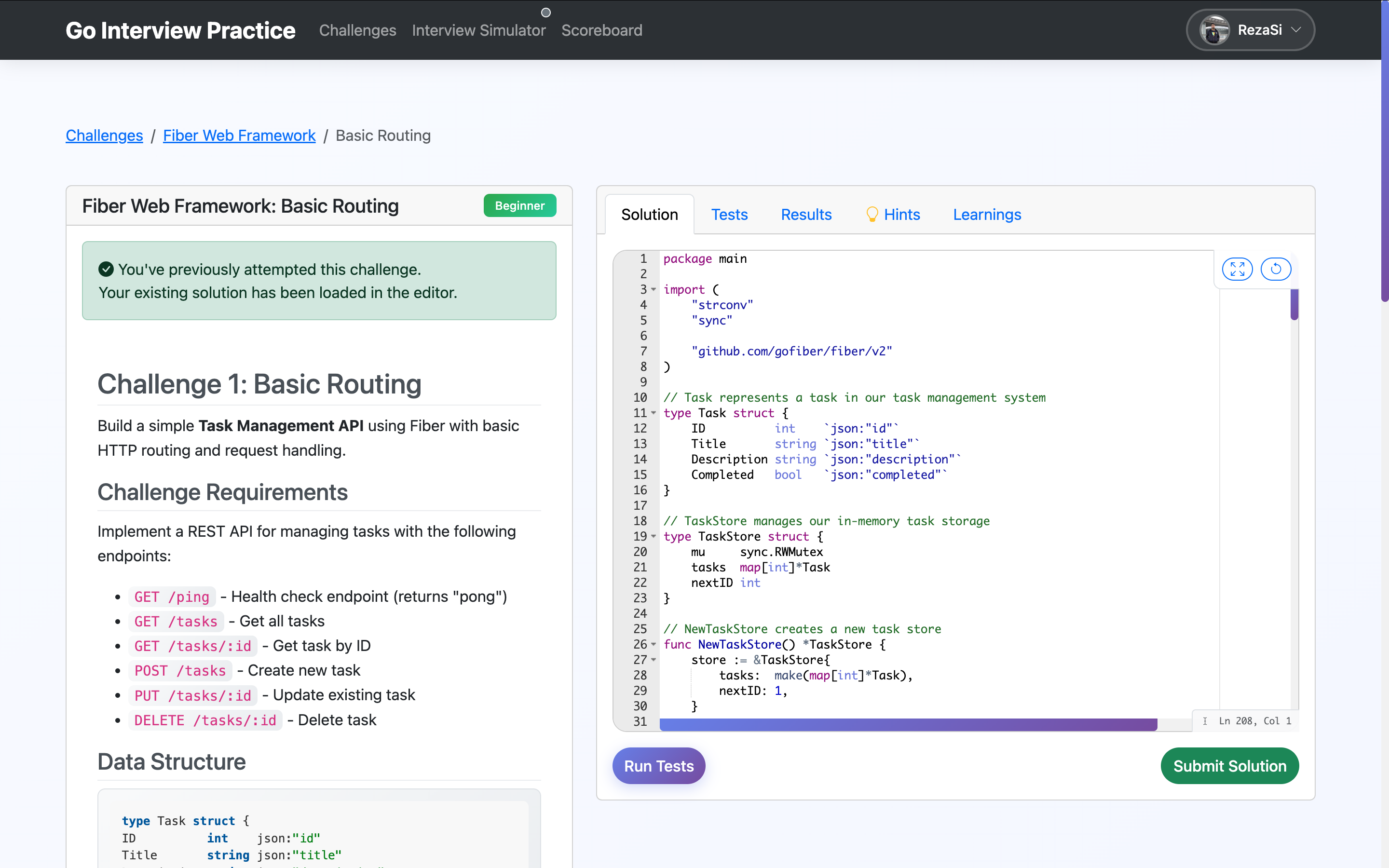 Interactive Learning Experience